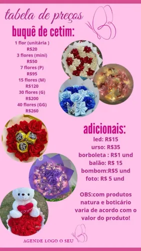 Buquê de flores de cetim