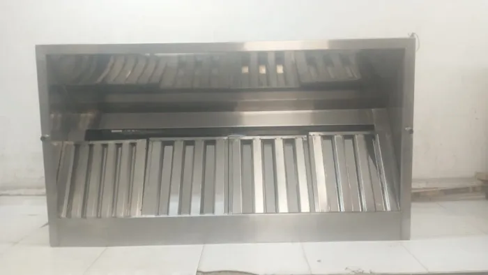 Coifa industrial em aço inox escovado 2,00 x 1,00m com filtros removíveis