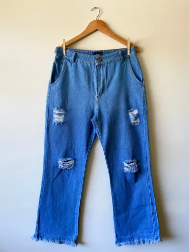 Calça jeans wide leg - Unupi