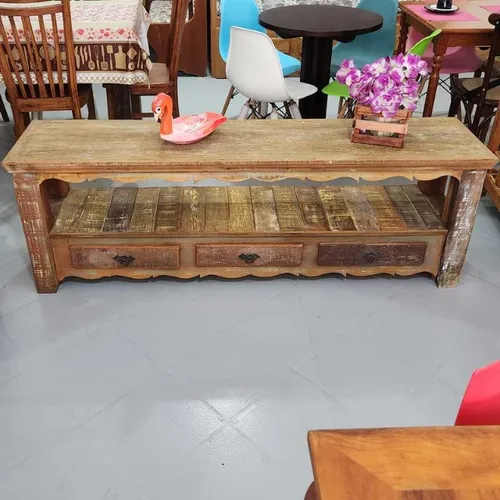 Rack De Demolição Rústico Com Patina