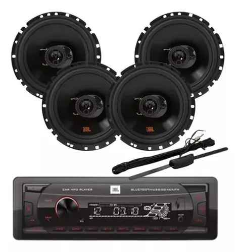 Rádio Jbl + 04 Alto Falantes Jbl 6trfx55 110w Rms + Antena