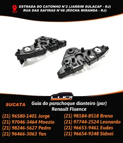 Guia do para-choque dianteiro (par) Renault Fluence