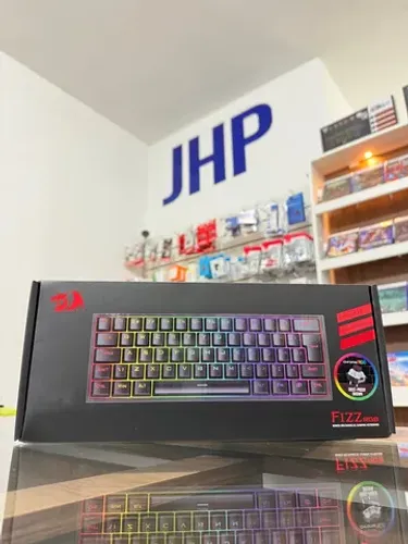 Teclado Wired Mecânico Redragon Gamer Fizz RGB Rainbow Switch Marrom | Parcela s/ Juros