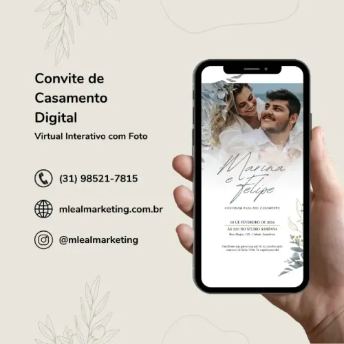 Convite de Casamento Interativo Digital Virtual