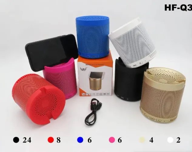 Caixa de Som Portátil Bluetooth com Suporte para Celular - Diversas Cores