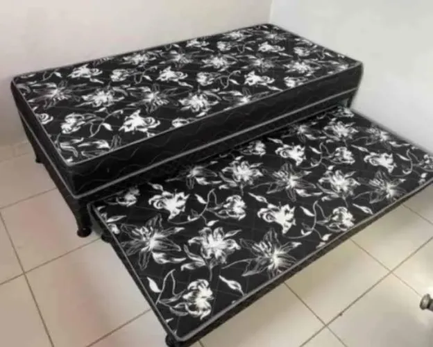 Cama Box Solteiro com Cama Auxiliar de fábrica