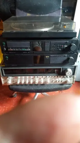 Receiver Sansui 7001, Tuner Tape Proton e Caixa Sony