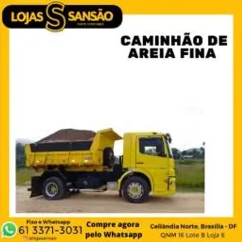 Areia lavada Fina média ou Grossa - caminhão de areia