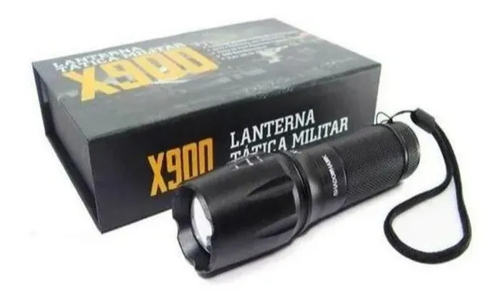 Lanterna X900 tática militar /com Zom Top profissional