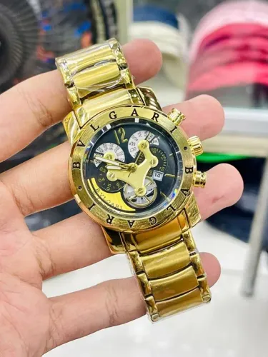 Relógio Masculino de Luxo BVLGARI Dourado