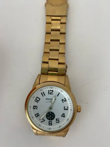 Relógio Dourado vivara akium - banhado a ouro 