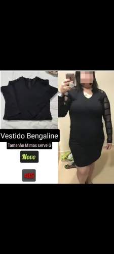 Vestido Preto Bengaline