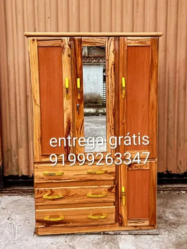 Guarda roupa de solteiro 3 portas novo