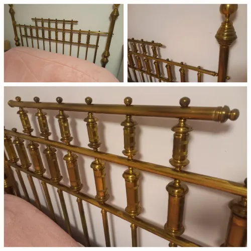 Cabeceira cama de casal em bronze (importado)