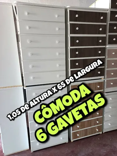 Cômoda c/6 Gavetas (MDF)
