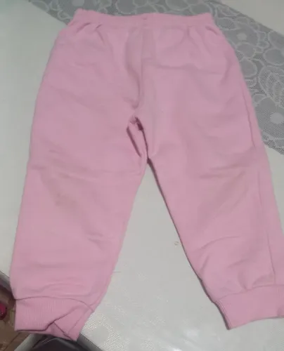 Calça Rosa de Moletom Infantil