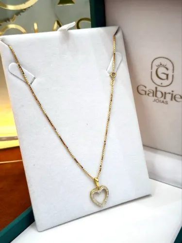 Cordão de ouro feminino + pingente 6.7g ( LOJA FÍSICA )