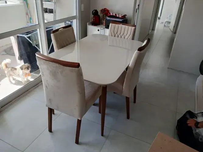 Mesa de Jantar com 4 Cadeiras de Madeira NOVO PRONTA ENTREGA