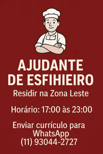 Ajudante de Esfiheiro