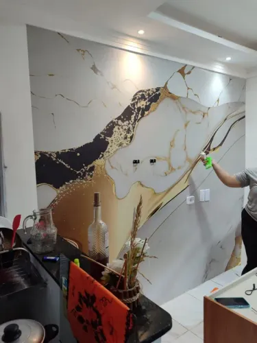 Papel de Parede 3D Marmorizado Luxo