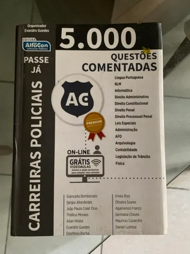 Apostila AlfaCon 500 Questões Comentadas Carreiras Policiais 