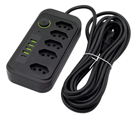 Filtro linha 2 m entrada USB e tipo C