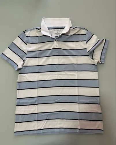 Polo listrada azul e branca Primark tamanho P