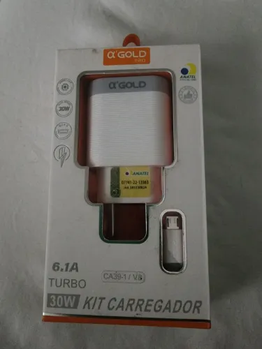 Kit carregador Gold pro 30w turbo usb 6.1