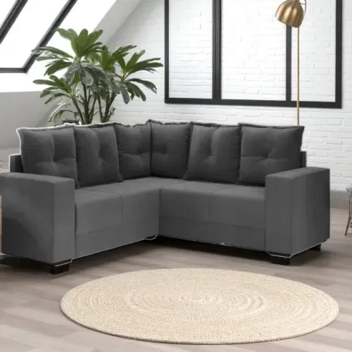 Sofá de Canto Moscou Cinza (produto novo)