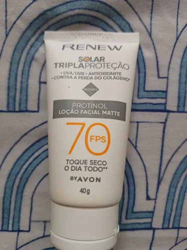 Protetor Solar Facial Renew 70 FPS Protinol- Avon