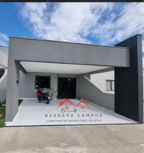 Casa 3/4 sendo uma suíte, com terreno excedente, condomínio fechado