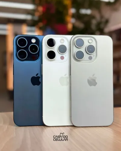 ? IPhone 15 Pro 128GB azul,natural e branco