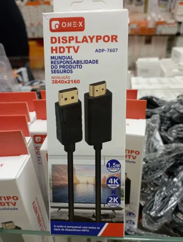 Cabo Displayport para Hdmi 1.5m 4k 1080p
