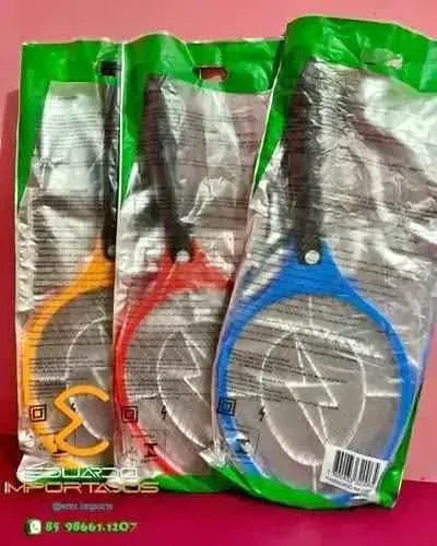 Raquete Elétrica Recarregável Mata Pernilongo Mosquito Mosca Insetos Bivolt Raquete elétri