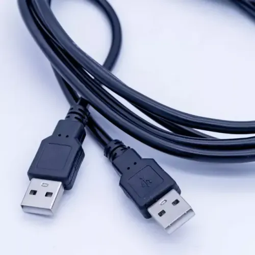 Cabo Usb Macho X Macho Nas Duas Pontas Tipo A 1 Metro Cor Preto