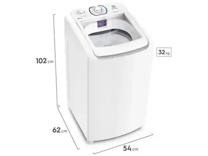 Lavadora de Roupas Electrolux LES09 Essential com Diluição Inteligente 8,5kg - Branca