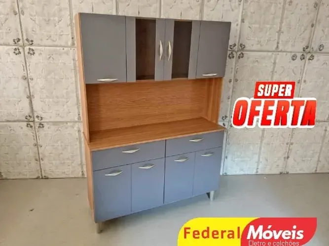 Armário De Cozinha Grafite 1,70cm MAIS VENDIDO 
