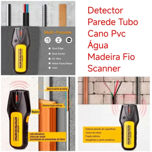 Detector Parede Tubo Cano Pvc Água Madeira Fio Scanner