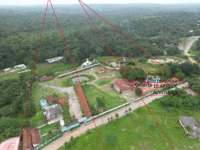 Vende-se um terreno de 4 mil m2 com 10 apartamentos no Rio Preto da Eva