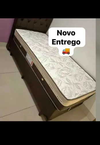 Cama box solteiro e colchão