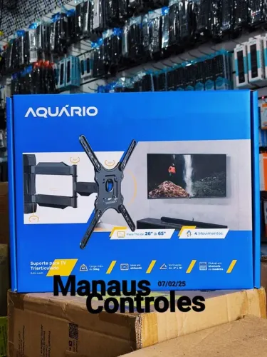 Suporte para tv triarculado até 65 polegadas <br>150,00
