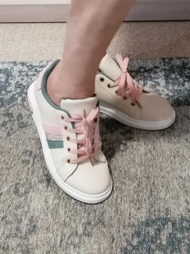Tênis feminino casual casual leve e confortável, com cardaço rosa