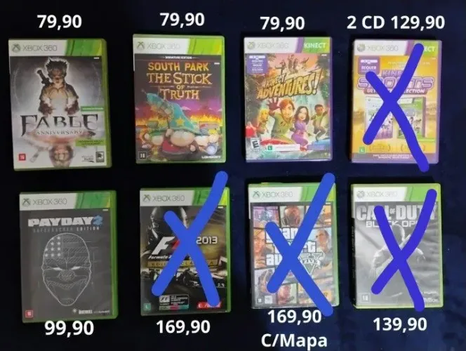 Jogos Xbox 360 - Fable, South Park, Kinect Sports e mais!