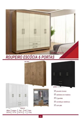 Quarda roupa promoção 