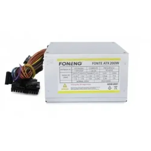 FONTE DE ALIMENTAÇÃO FONENG 200W ATX 24 PINOS HDW-003