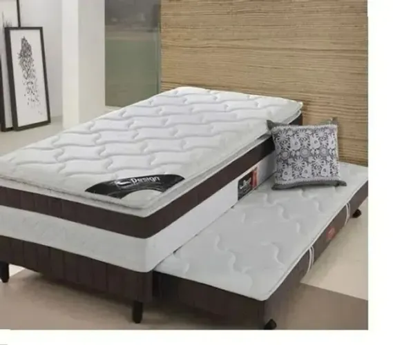 Cama Box Solteiro com Auxiliar c/pillow - Receba com Frete Grátis