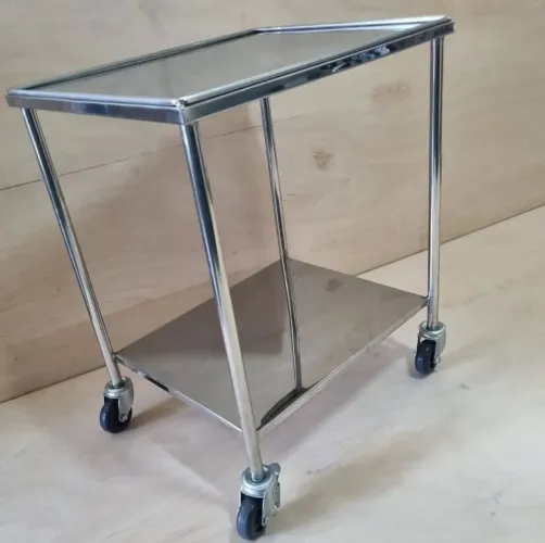 Mesa de Aço Inox com rodízios para máquina de laser