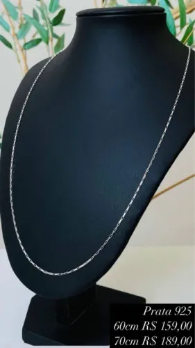 Corrente Prata Cartier 1MM 70cm