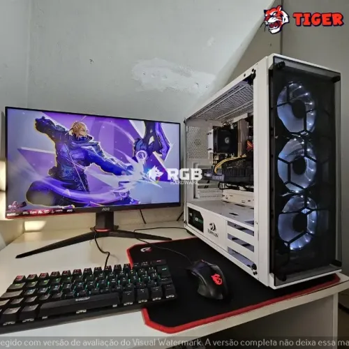 Pc Gamer Novo Completo - Ryzen 5 5500 + RTX 2060 6GB + RAM 16GB + SSD 512GB