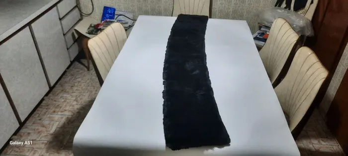 Echarpe pele de coelho preto legitimo decada de 50. Pouco uso. 